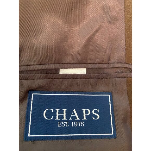 Chaps Mens Brown Blazer Size 44R - Picture 5 of 12